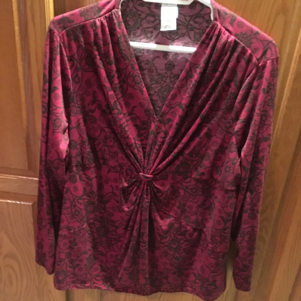 Just My Size burgundy paisley print 4X